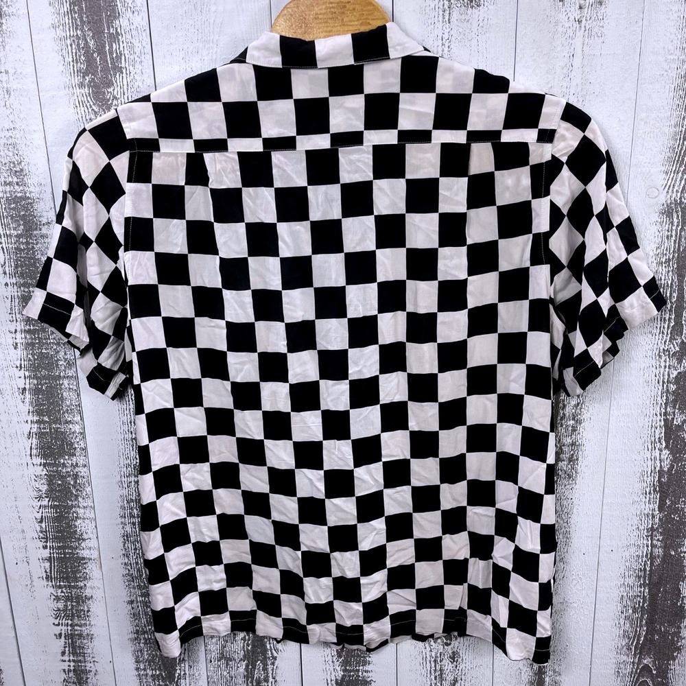 Disney Alice in Wonderland Caterpillar Absolem Camp Shirt Checkerboard XL - Picture 3 of 9